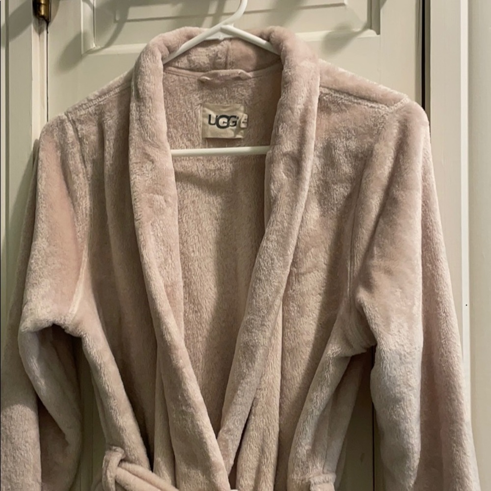 Ugg Marlow Plush Robe in Tan/ Moonbeam medium